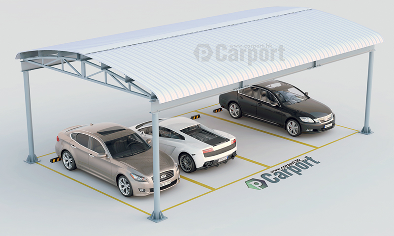 Large color steel tile carport design!